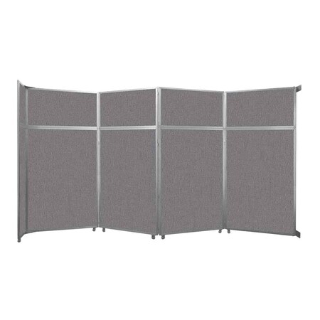 Versare Operable Wall Folding Room Divider 15'7" x 8'5-1/4" Slate Fabric 1070419